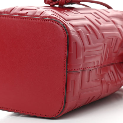 Fendi Vitello Liberty F is Fendi FF 1974 Embossed Mini Mon Tresor Bucket Bag Fragola 10 of 10