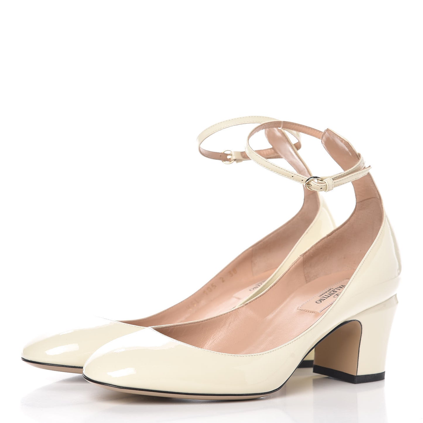 Patent Tan-Go Mary Jane 60mm Pumps 38 Ivory