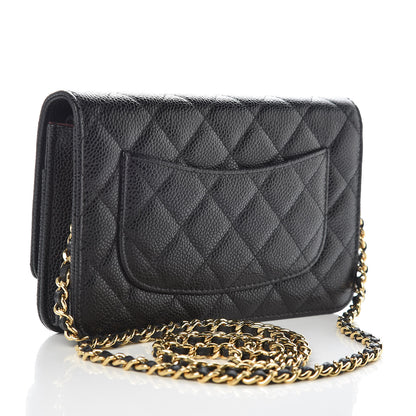 Chanel Caviar Quilted Wallet On Chain WOC Black 3 of 11
