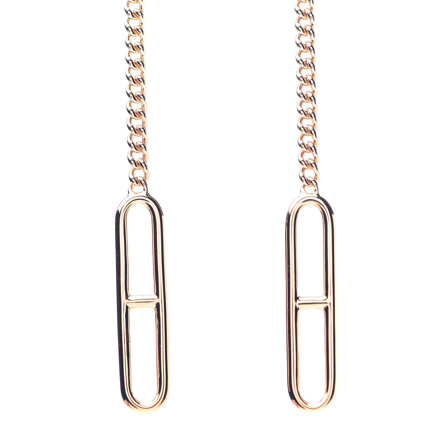 Hermes 18K Rose Gold Echappee Earrings 2 of 6