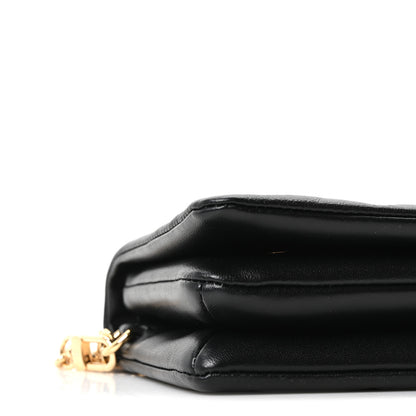 Louis Vuitton Lambskin Embossed Monogram Pochette Coussin Black 7 of 9