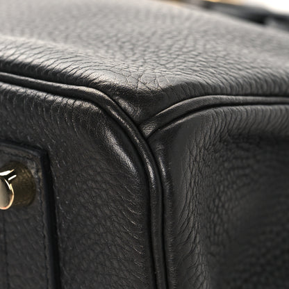 Hermes Taurillon Clemence Birkin 35 Black 10 of 13
