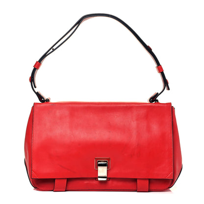 Proenza Schouler Calfskin Double Sided PS Courier Bag Red 1 of 8