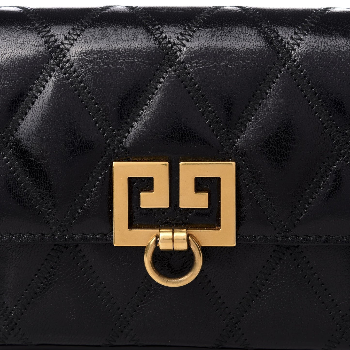 Goatskin Quilted GV3 Mini Pocket Convertible Bag Black