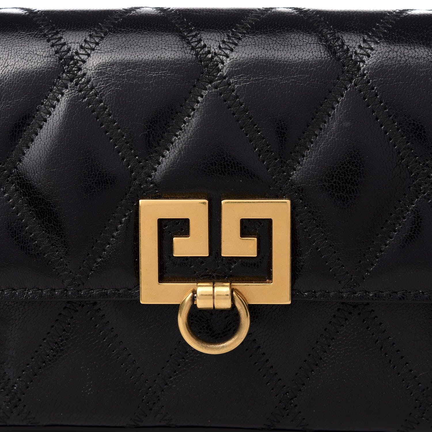 Givenchy Goatskin Quilted GV3 Mini Pocket Convertible Bag Black 8 of 8