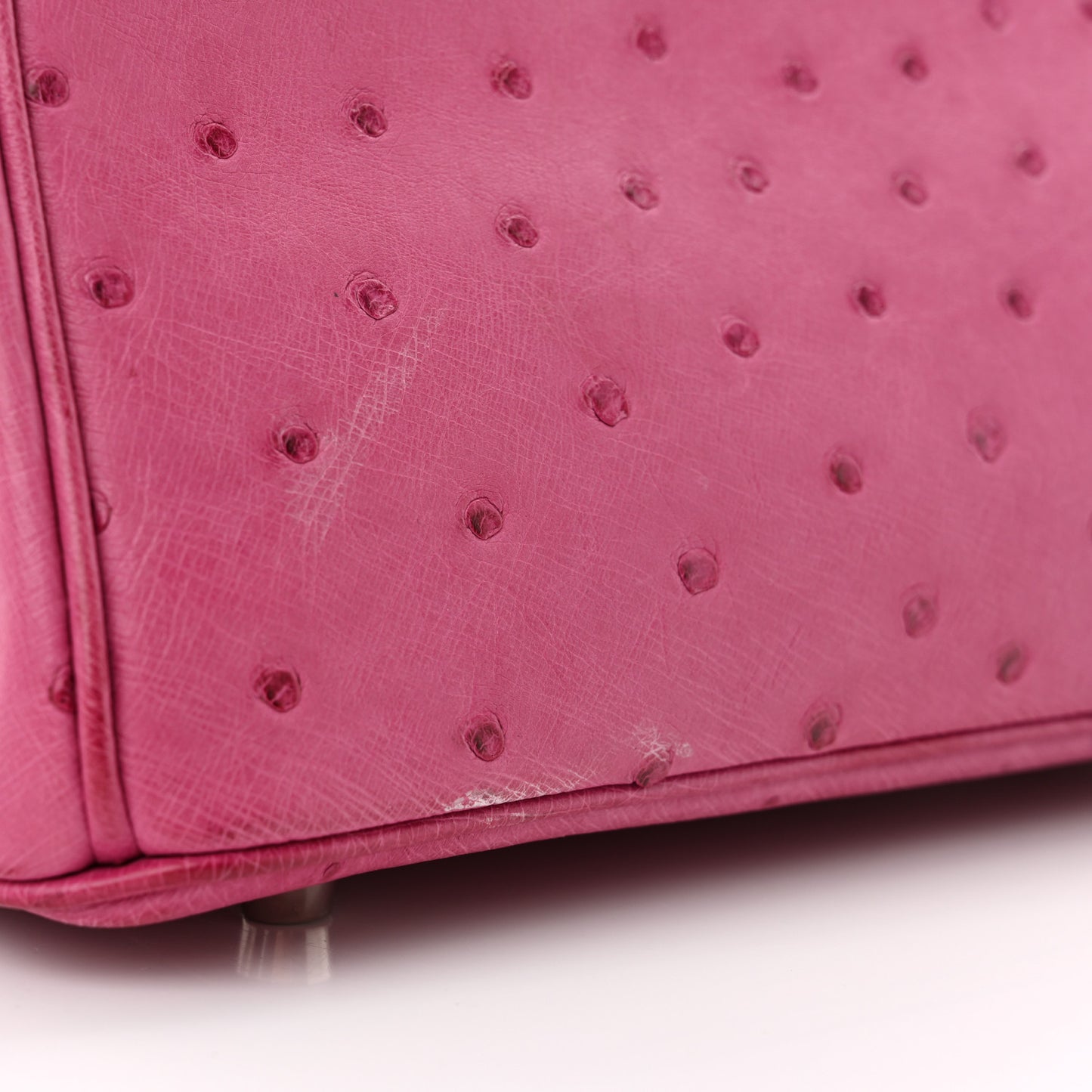 Ostrich Birkin 30 Rose Pourpre