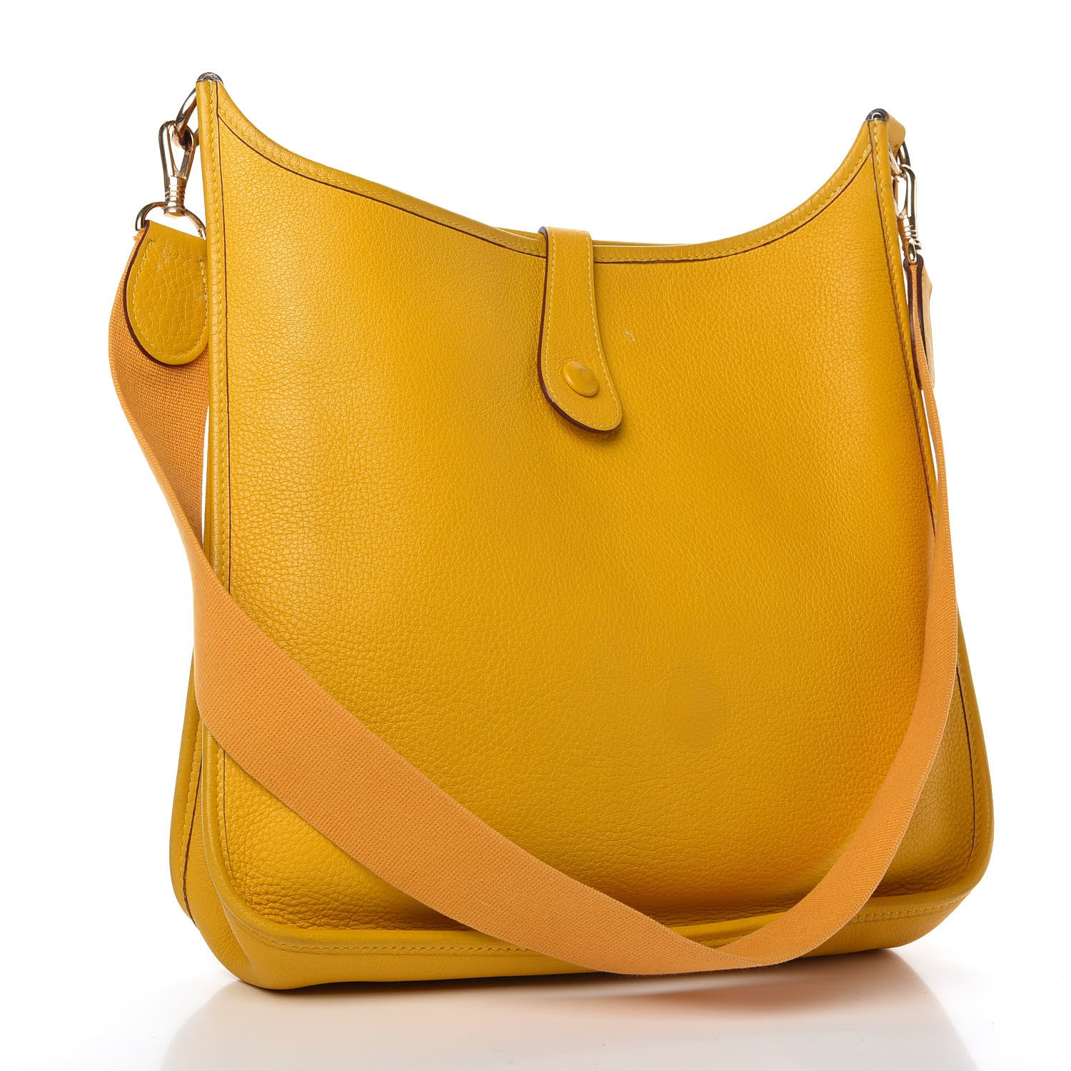 Hermes Taurillon Clemence Evelyne GM Jaune 3 of 9