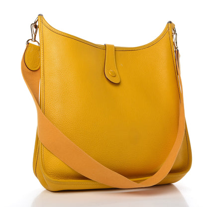 Hermes Taurillon Clemence Evelyne GM Jaune 3 of 9