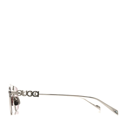 Gucci Metal Crystal Sunglasses GG1804S Silver 3 of 6