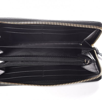 Gucci Apollo Calfskin GG Dadini Embroidered Zip Around Wallet Black 5 of 8