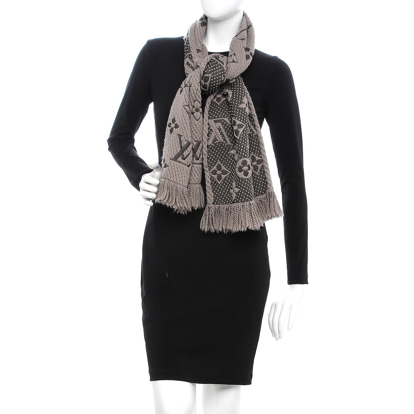 Wool Silk Logomania Scarf Verone