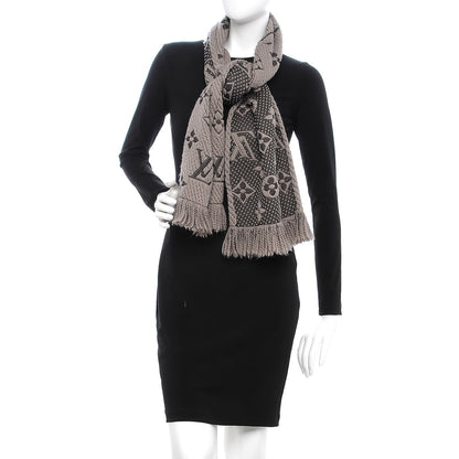 Louis Vuitton Wool Silk Logomania Scarf Verone 2 of 6