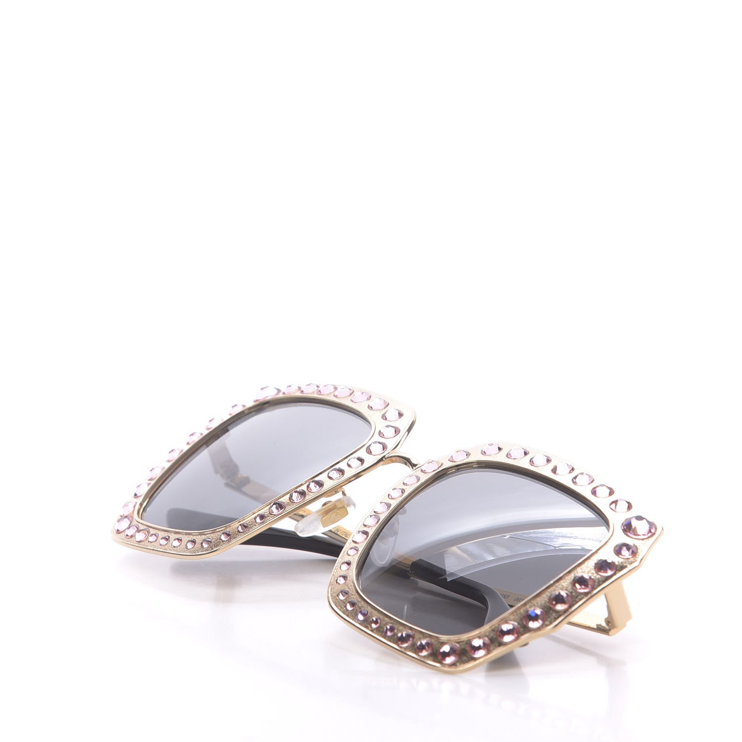 Gucci Metal Acetate Crystal Oversize GG0115S Sunglasses Rose Gold 8 of 9