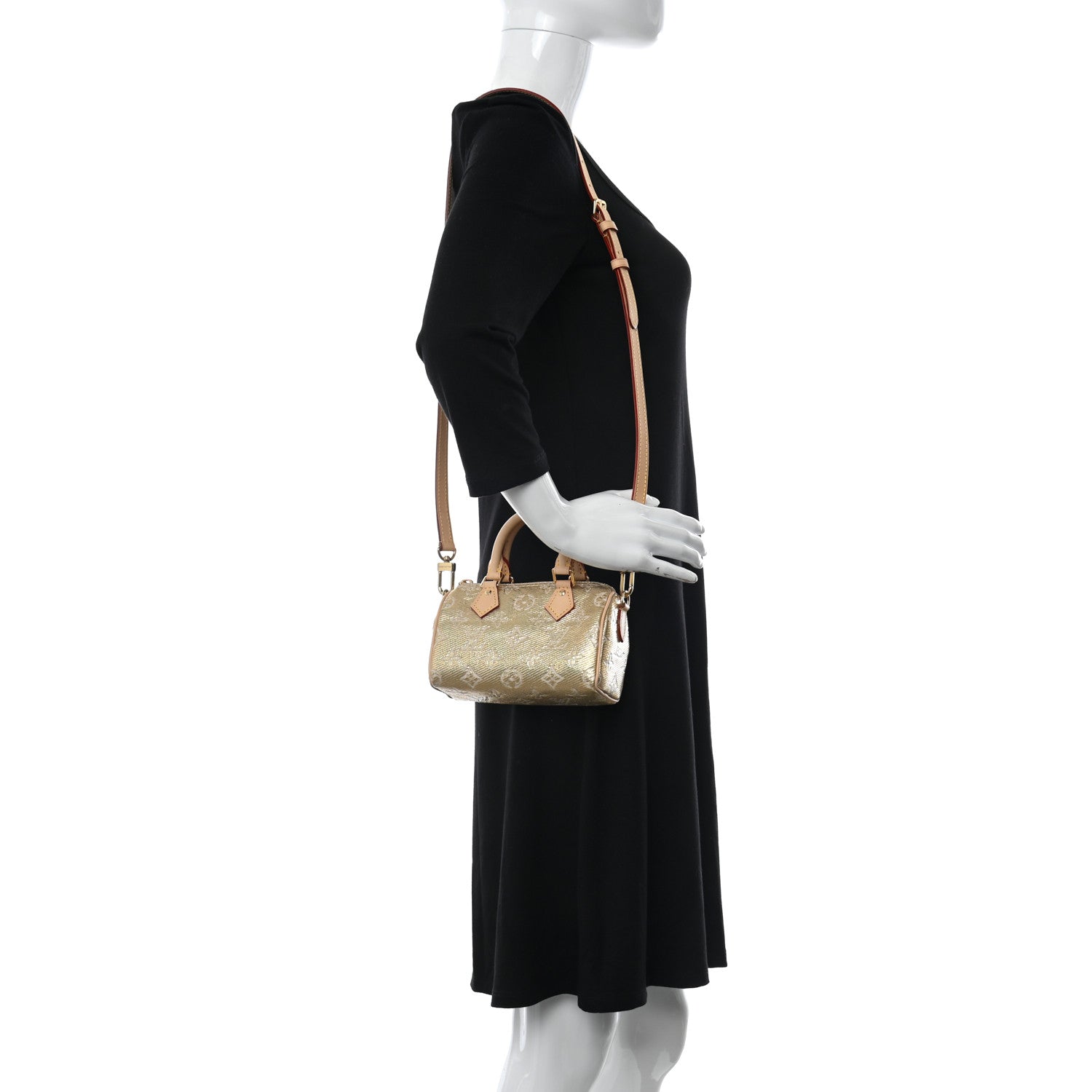 Louis Vuitton Monoglam Nano Speedy Beige 2 of 10