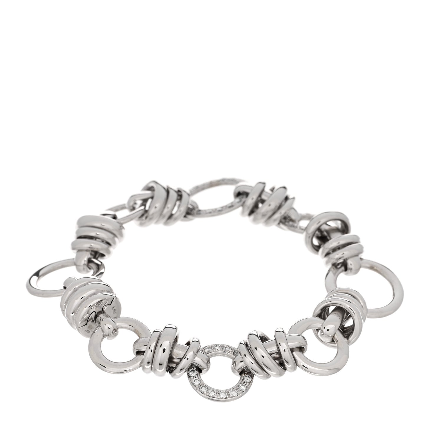 18K White Gold Diamond Multi Link Bracelet