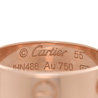Cartier 18K Pink Gold 5.5mm LOVE Ring 55 7.25 4 of 5