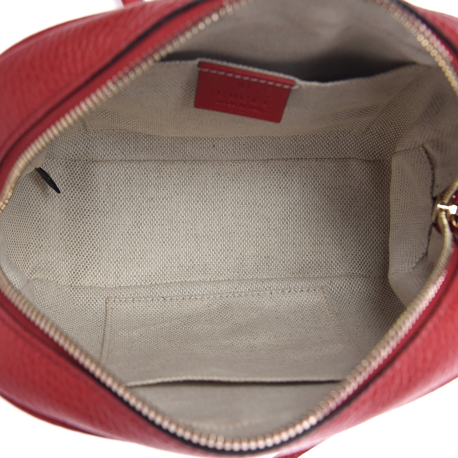 Gucci Pebbled Calfskin Small Soho Disco Bag Tabasco Red 5 of 11