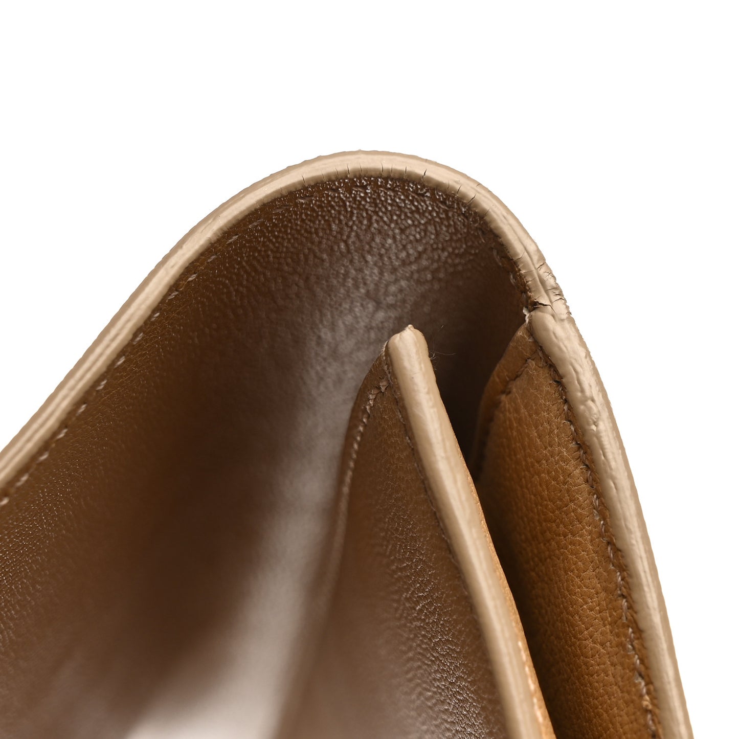 Calfskin Monogram Large Belle De Jour Clutch  Beige