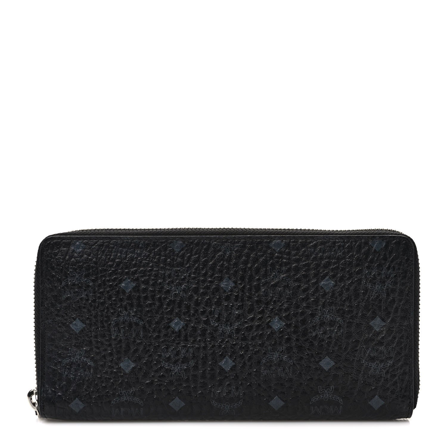 MCM Visetos Large Zip Around Wallet Black 1 of 7