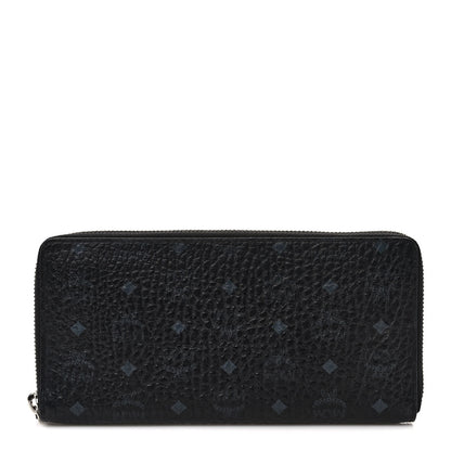 MCM Visetos Large Zip Around Wallet Black 1 of 7