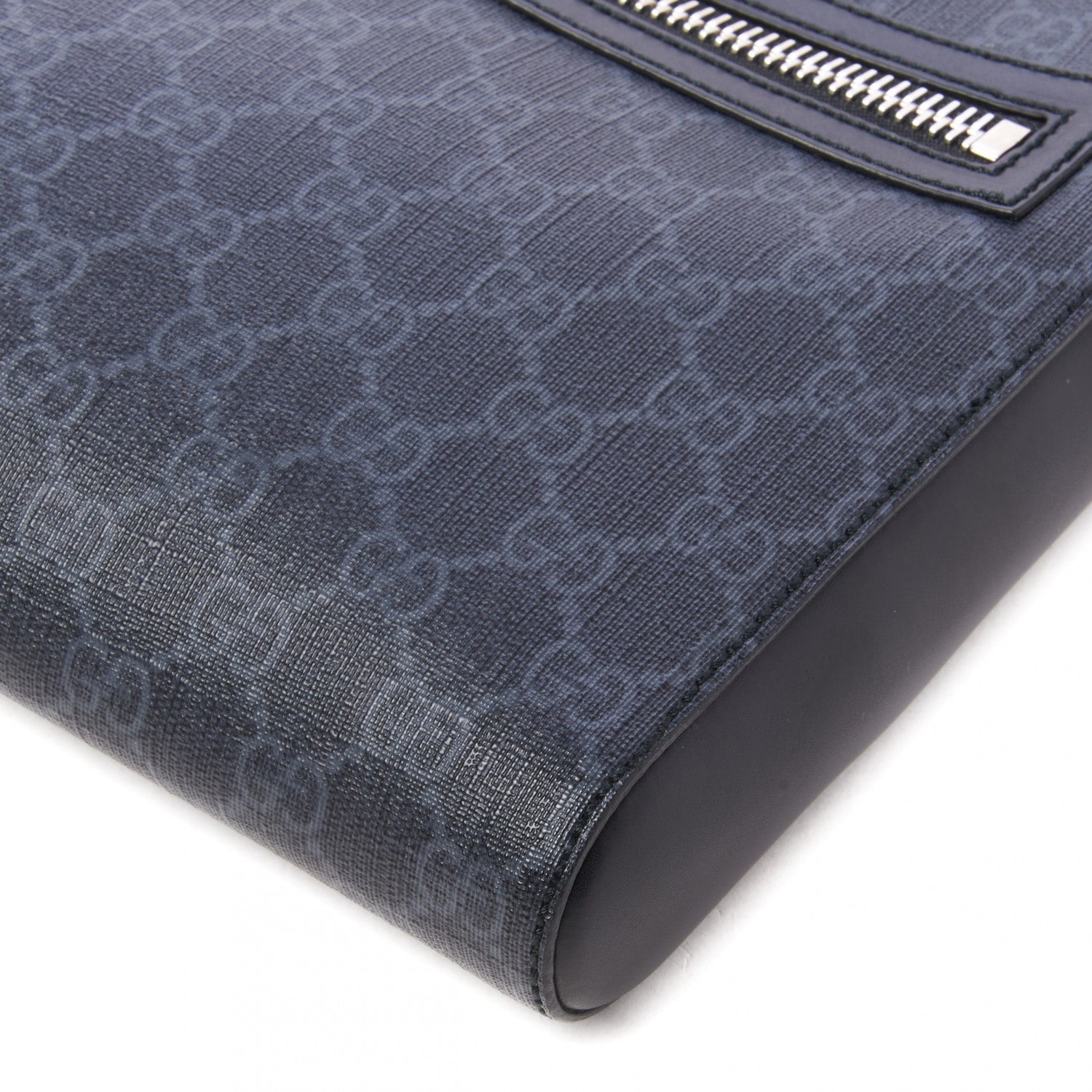 Gucci GG Supreme Monogram Web Small Flat Messenger Bag Black Grey 5 of 10