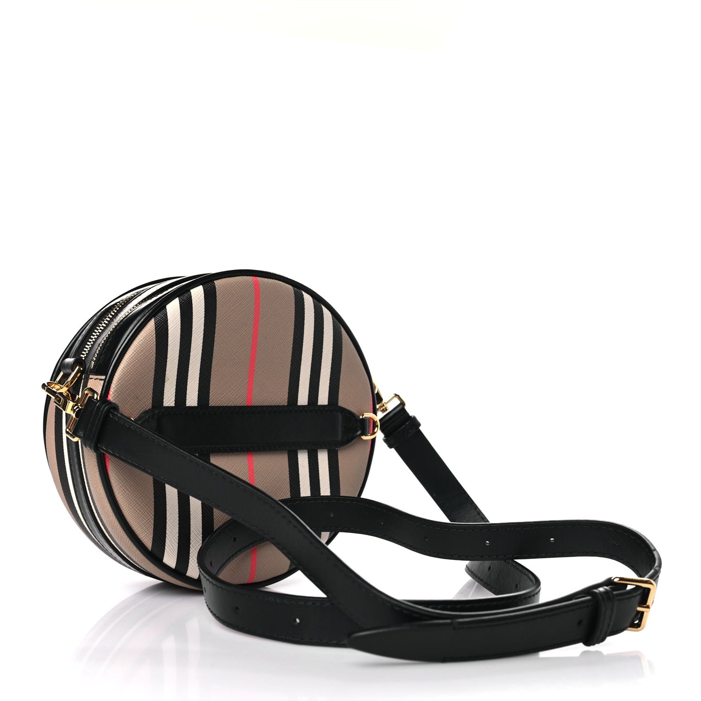 E-Canvas Calfskin Icon Stripe Louise Bag Archive Beige
