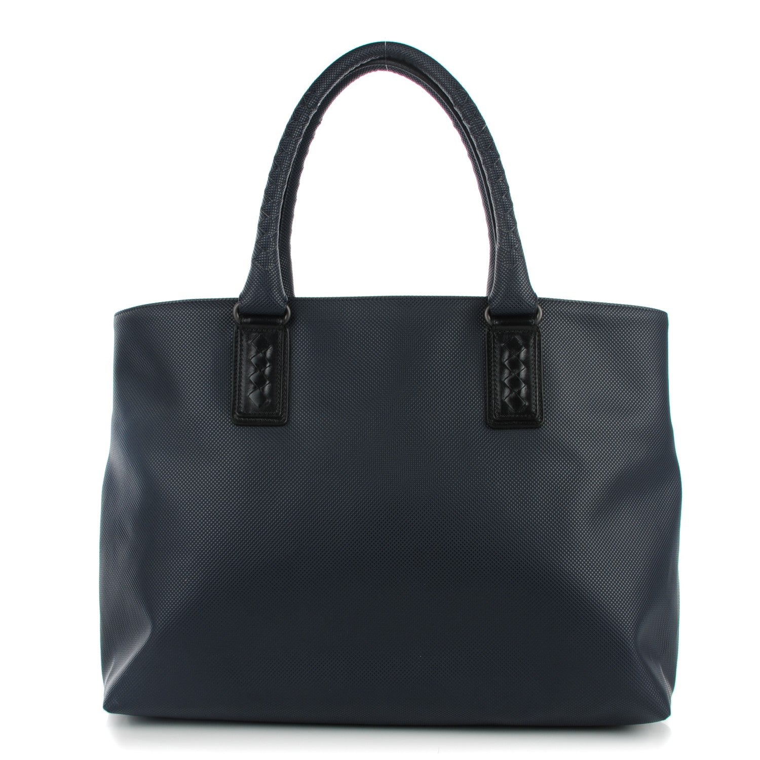 Bottega Veneta Rubberized Canvas Marco Polo Tote Dark Navy 1 of 8