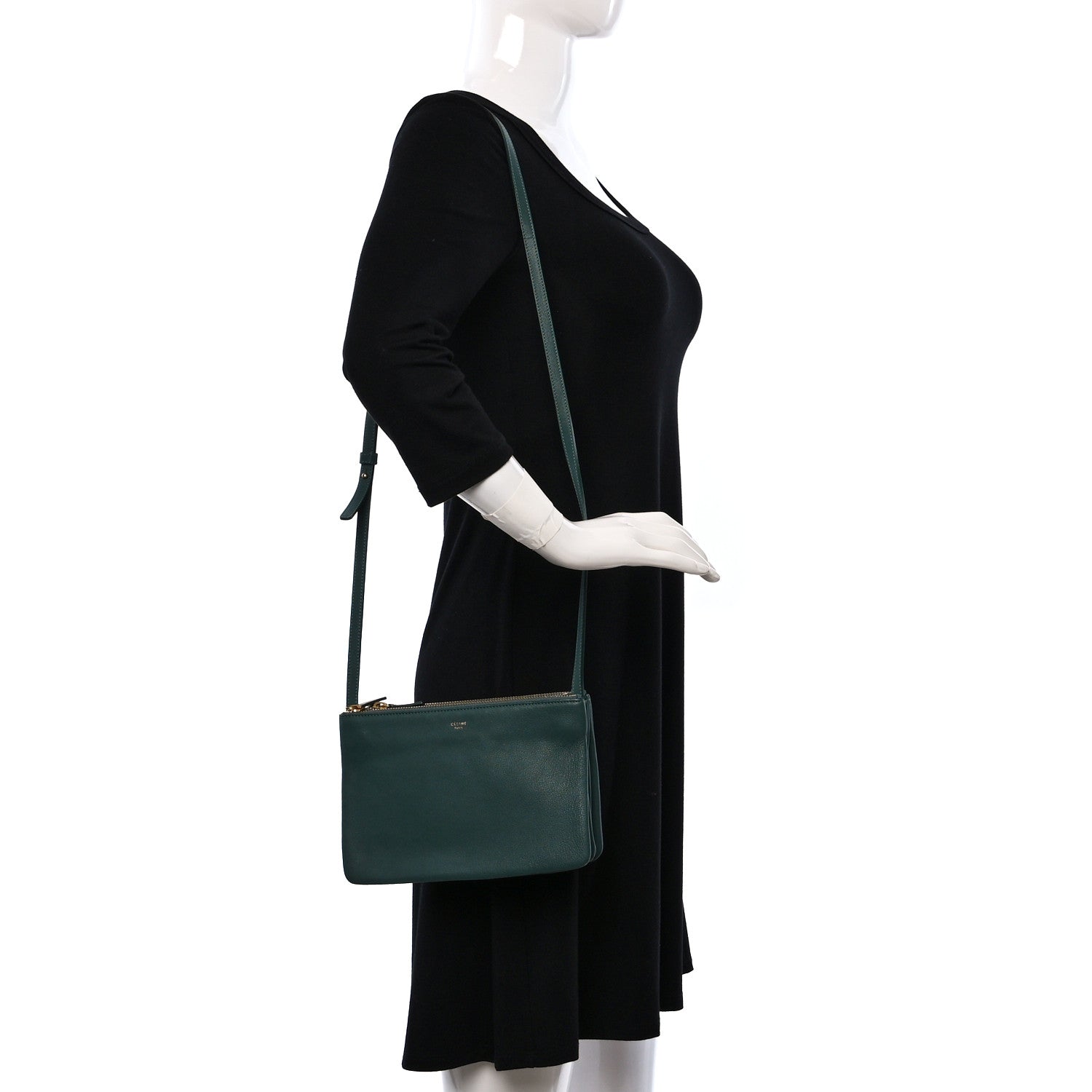 Celine Lambskin Small Trio Crossbody Bag Amazone 2 of 11