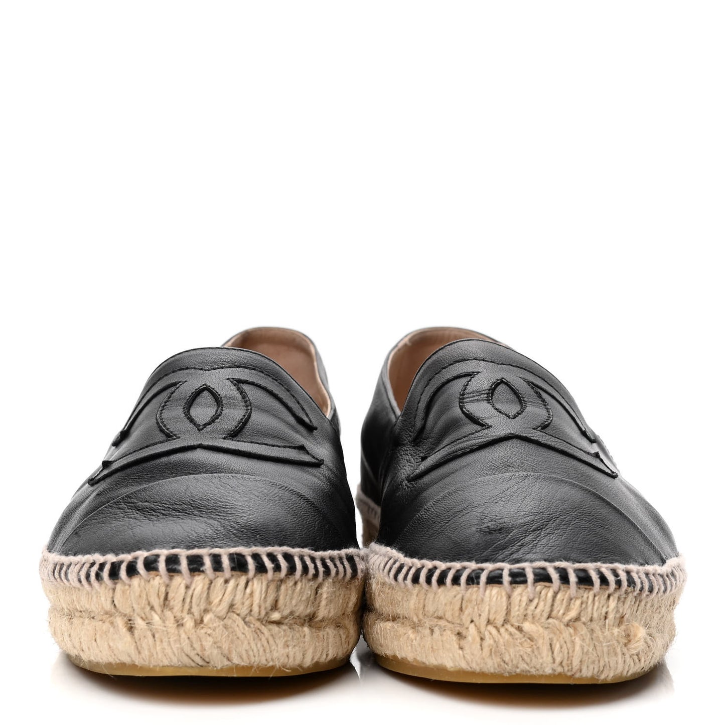 Lambskin CC Espadrilles 40 Black