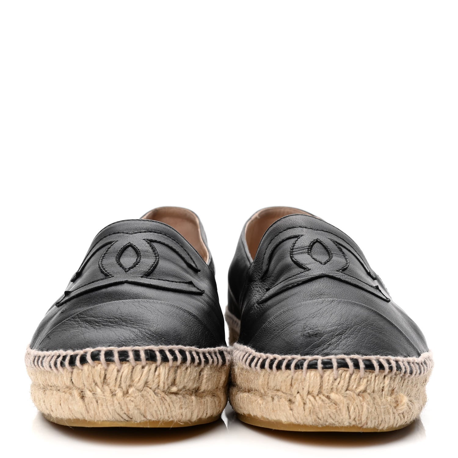 Chanel Lambskin CC Espadrilles 40 Black 2 of 5