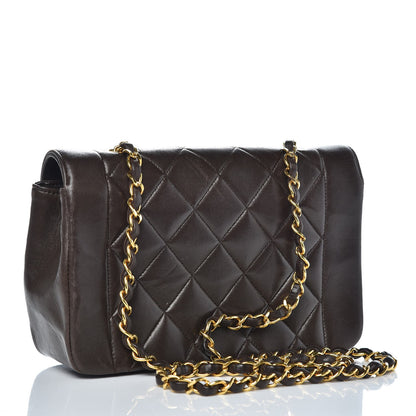 Chanel Lambskin Quilted Small Single Flap Brown 3 of 15