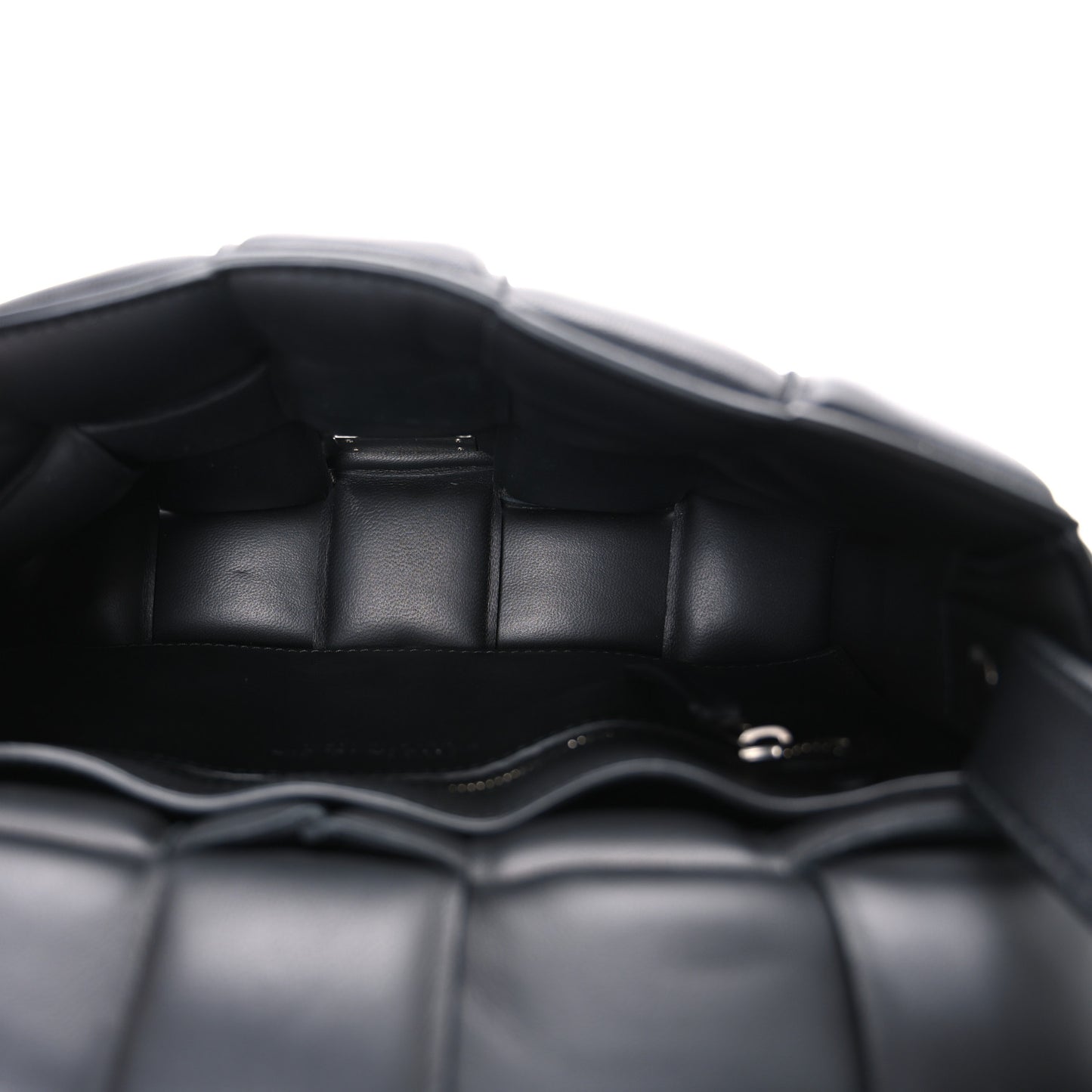 Nappa Maxi Intreccio Padded Cassette Crossbody Bag Black