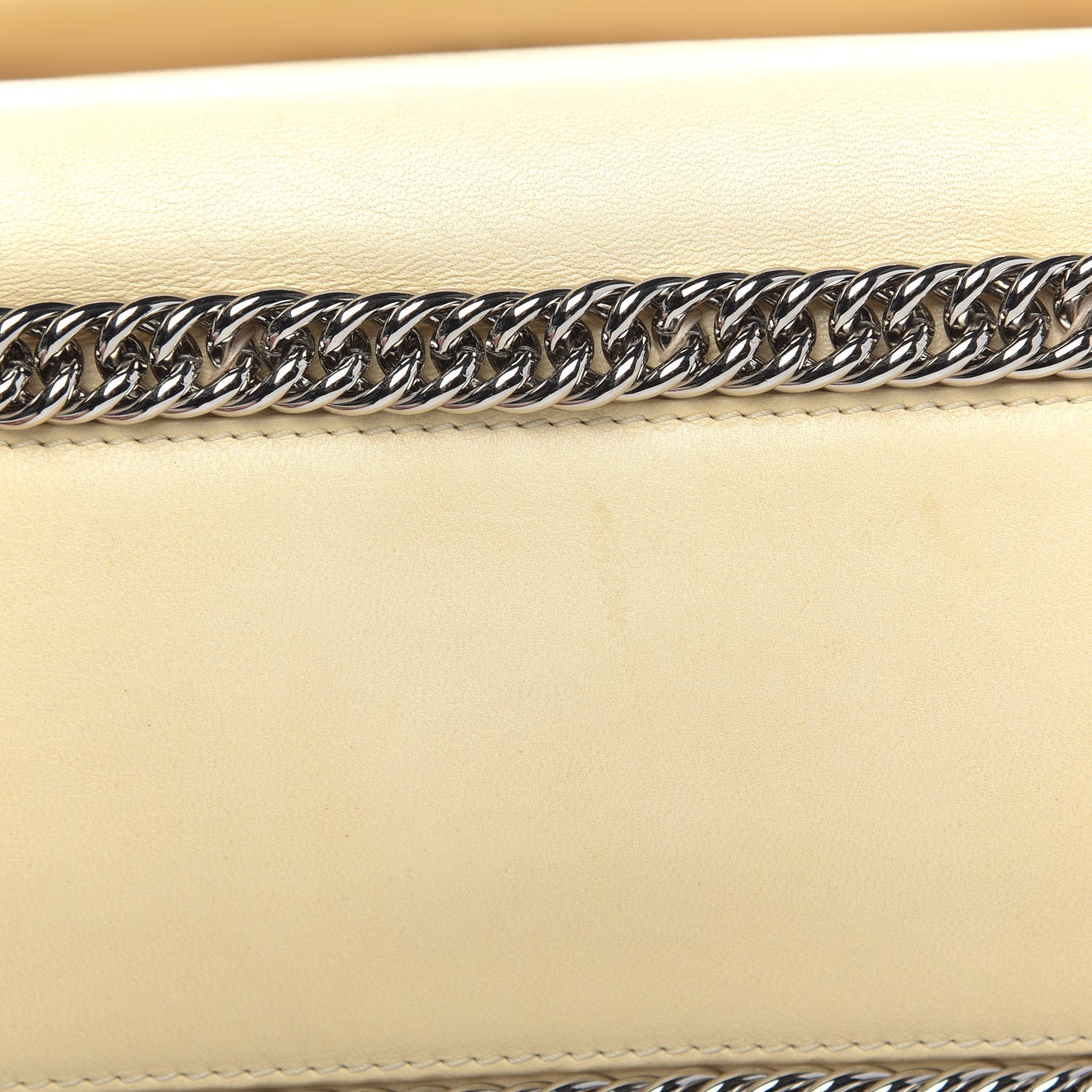 Chanel Washed Lambskin Quilted Bijoux Chain Accordion Flap White 9 of 12