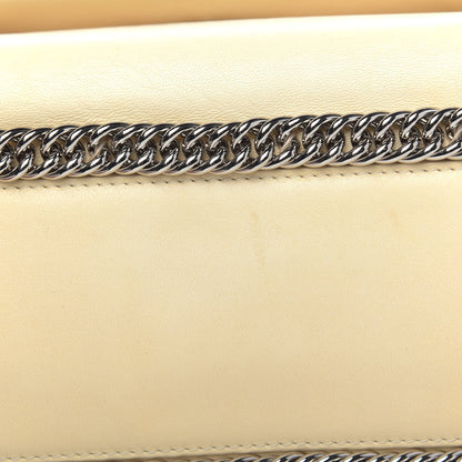 Chanel Washed Lambskin Quilted Bijoux Chain Accordion Flap White 9 of 12