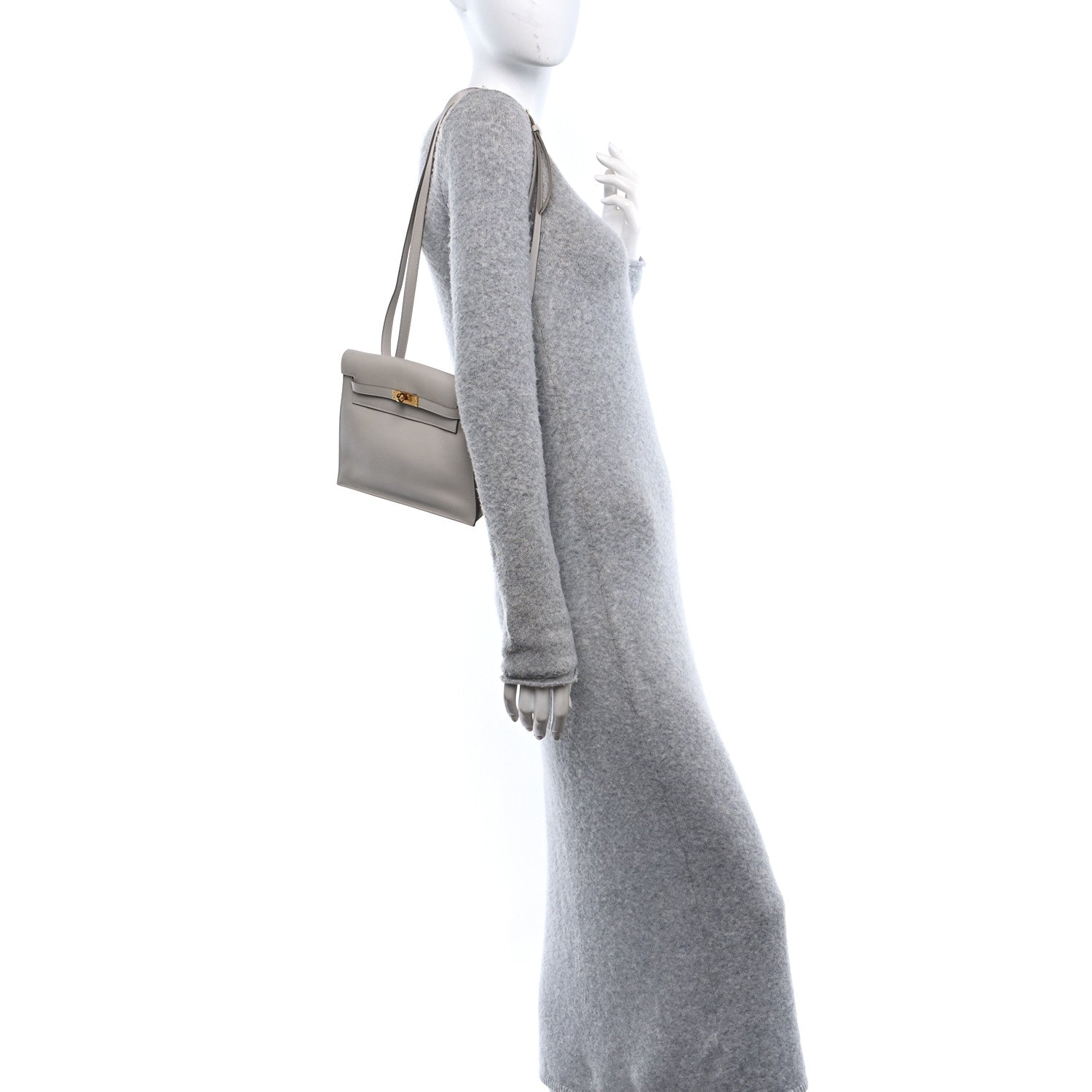 Hermes Evercolor Kelly Danse II Belt Bag Gris Perle 2 of 12