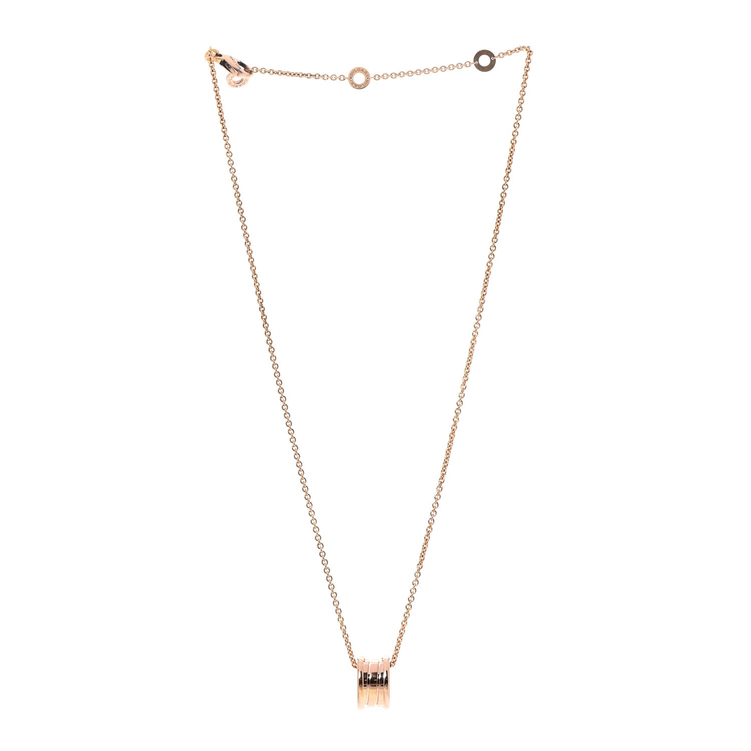Bulgari 18K Rose Gold B.Zero1 Pendant Necklace 3 of 8