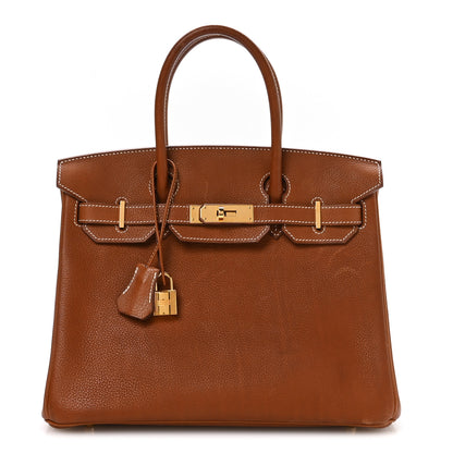Hermes Natural Barenia Faubourg Birkin 30 Fauve 1 of 10