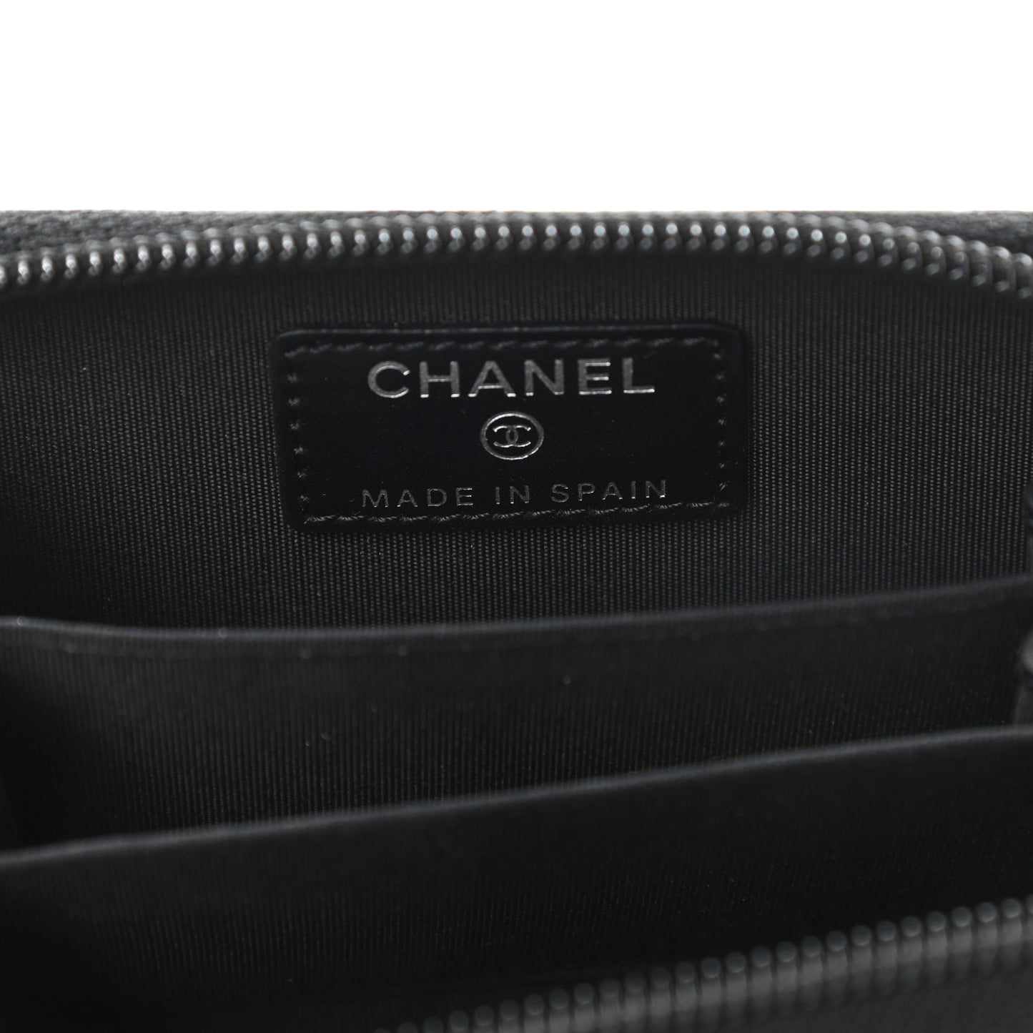 Caviar Timeless CC Zip Around Coin Purse Black