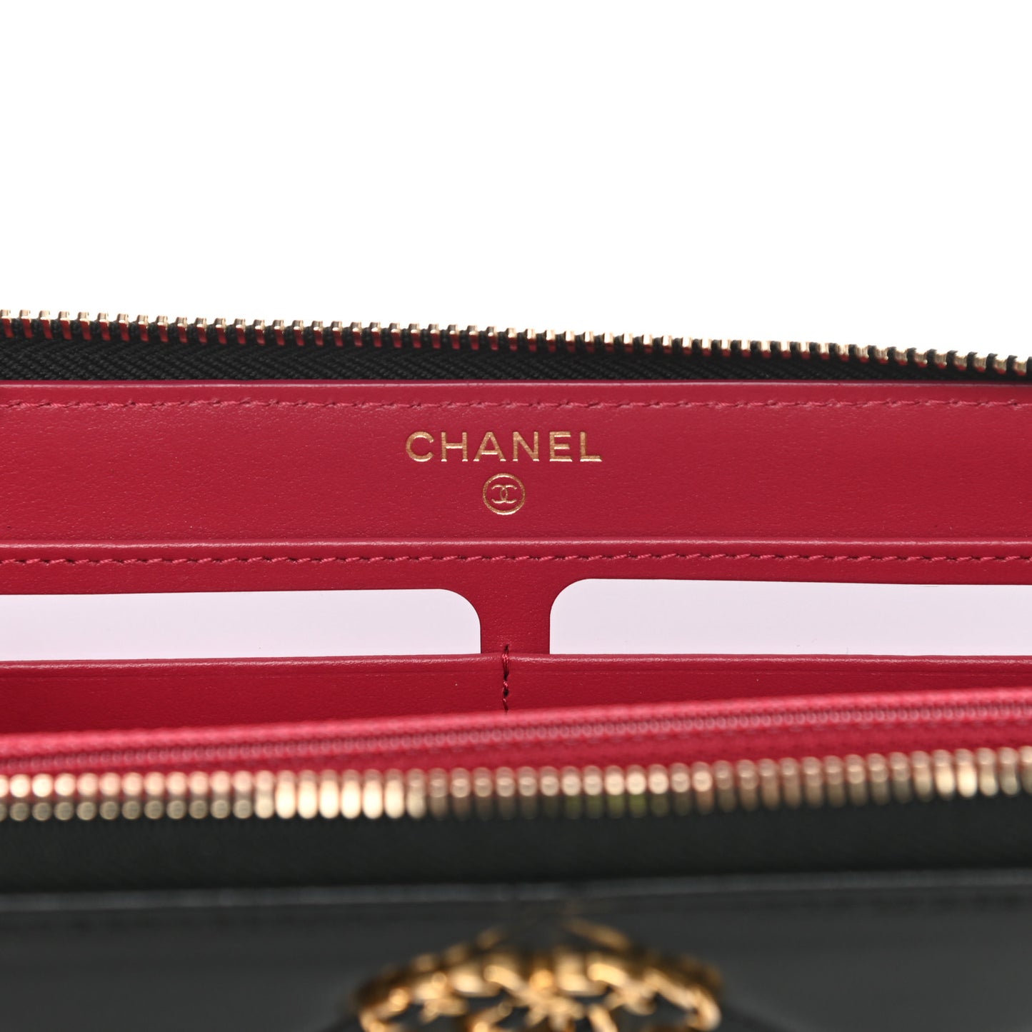 Lambskin Quilted 19 Zipped Wallet Black