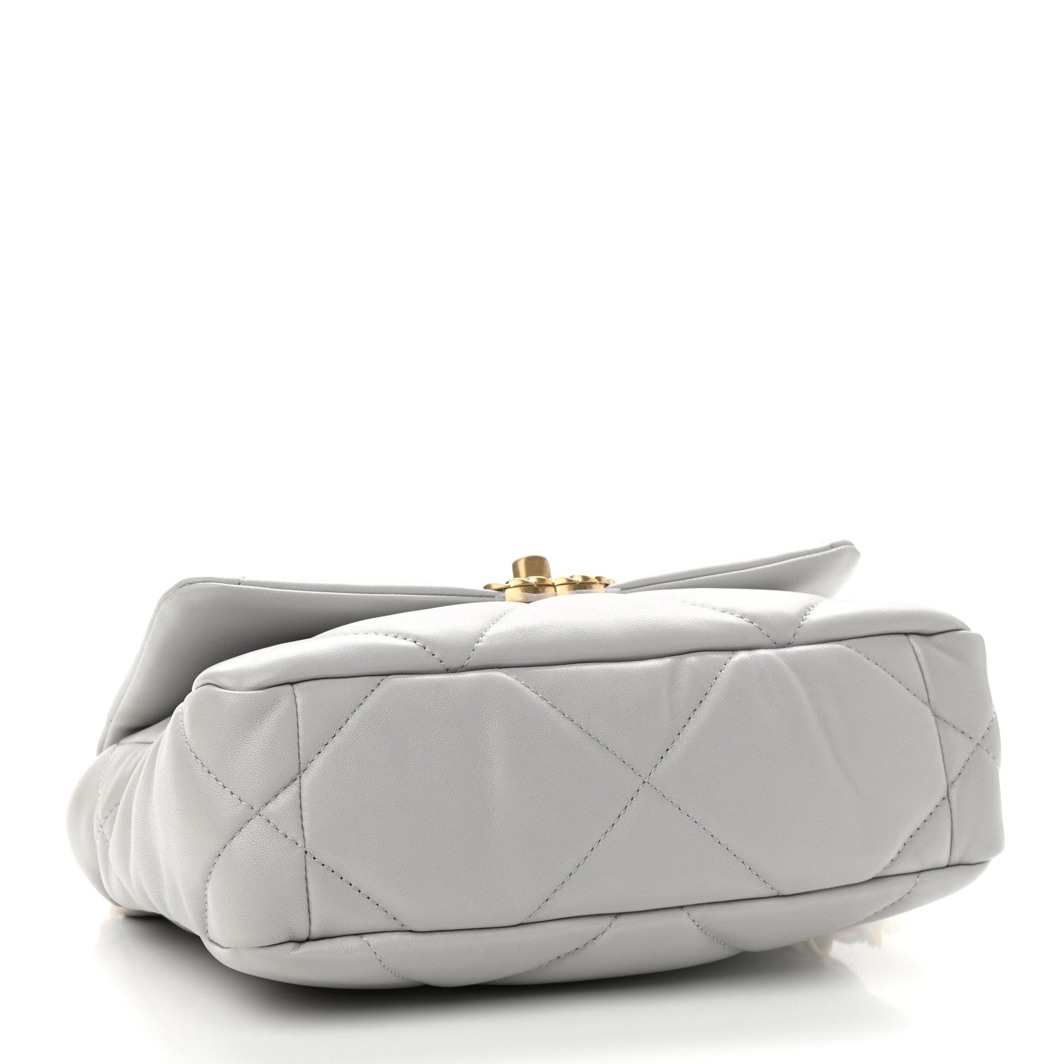 Chanel Lambskin Quilted Medium Chanel 19 Flap Grey 4 of 11