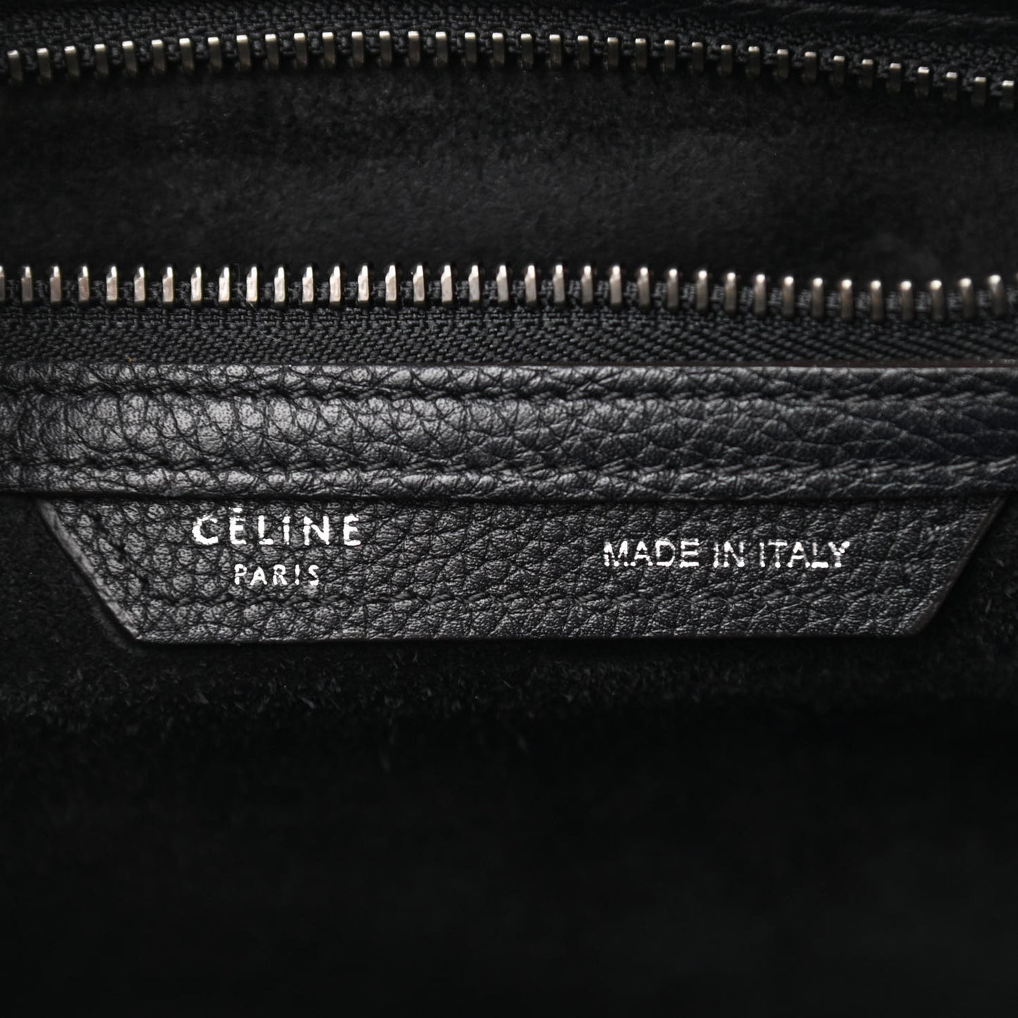 Drummed Calfskin Micro Luggage Black