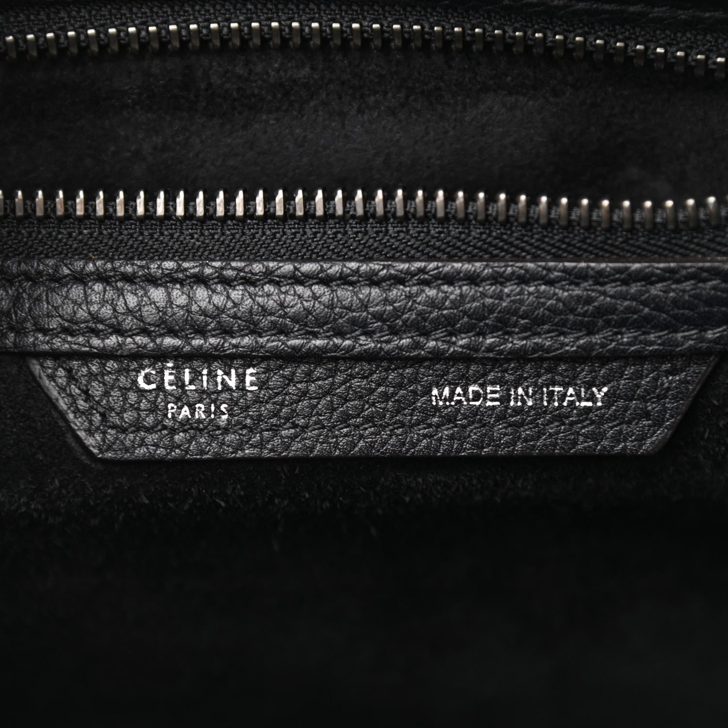 Celine Drummed Calfskin Micro Luggage Black 6 of 11