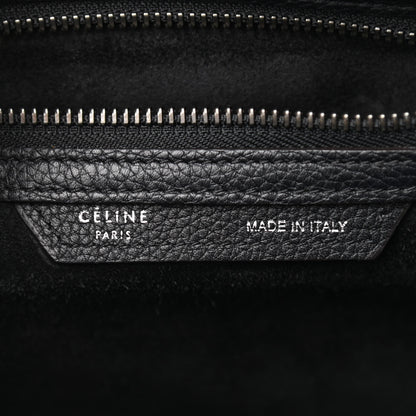 Celine Drummed Calfskin Micro Luggage Black 6 of 11