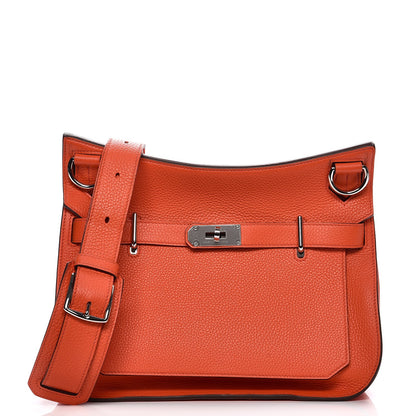 Hermes Taurillon Clemence Jypsiere 31 Orange Poppy 1 of 7