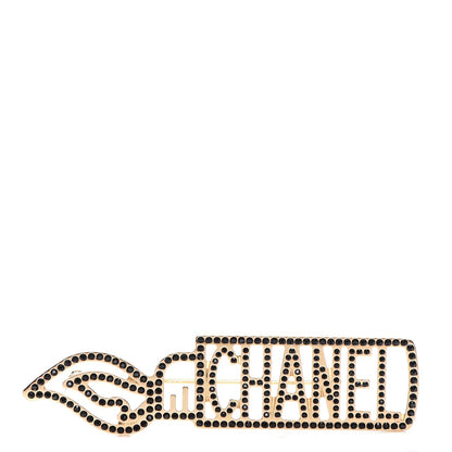 Chanel Crystal Lighter Brooch Black Gold 1 of 5
