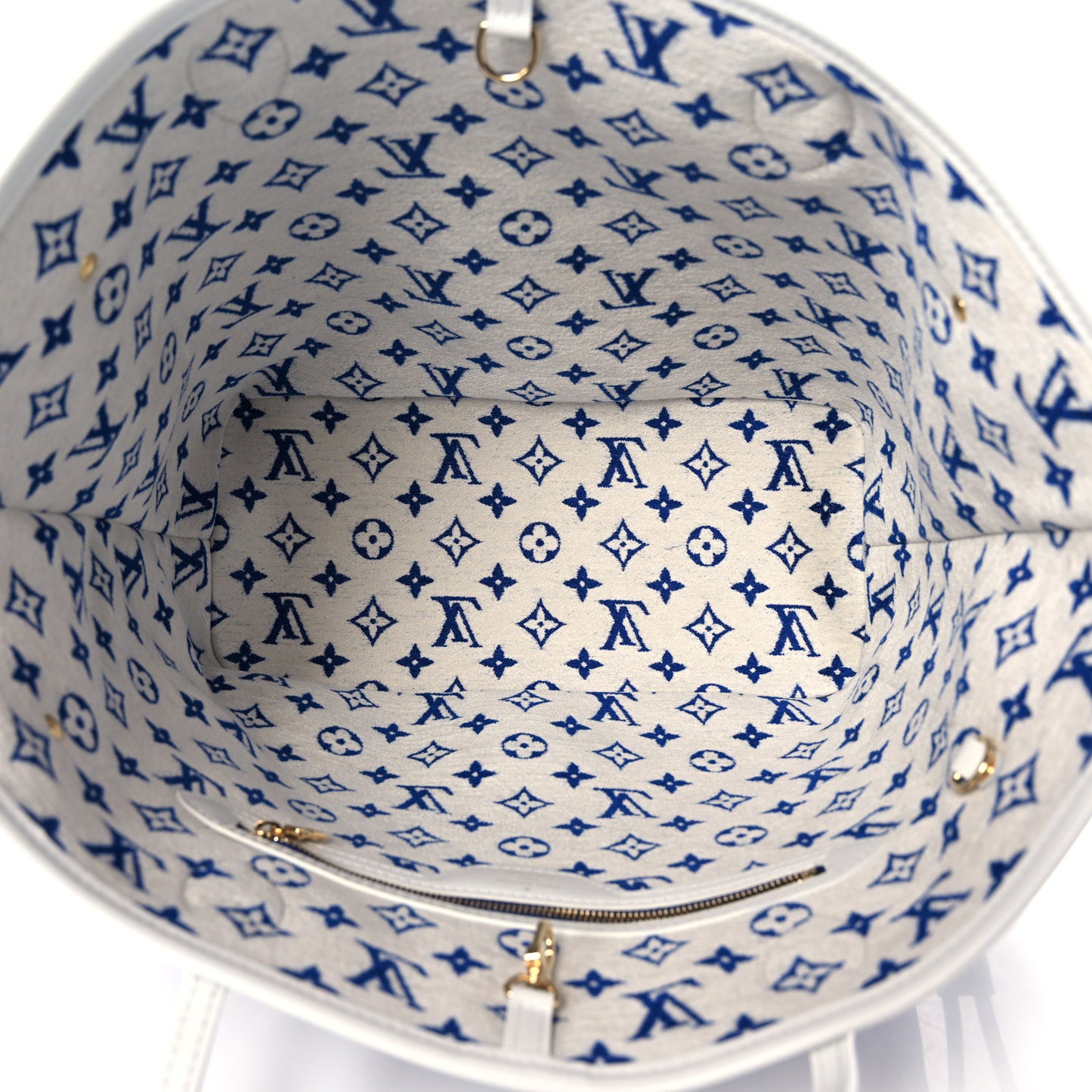 Jacquard Velvet Monogram LV Match Neverfull MM Bleu