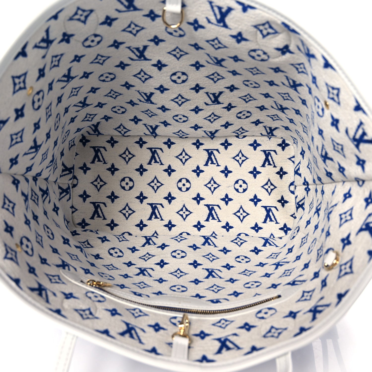 Louis Vuitton Jacquard Velvet Monogram LV Match Neverfull MM Bleu 6 of 9