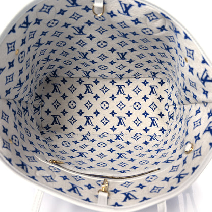 Louis Vuitton Jacquard Velvet Monogram LV Match Neverfull MM Bleu 6 of 9
