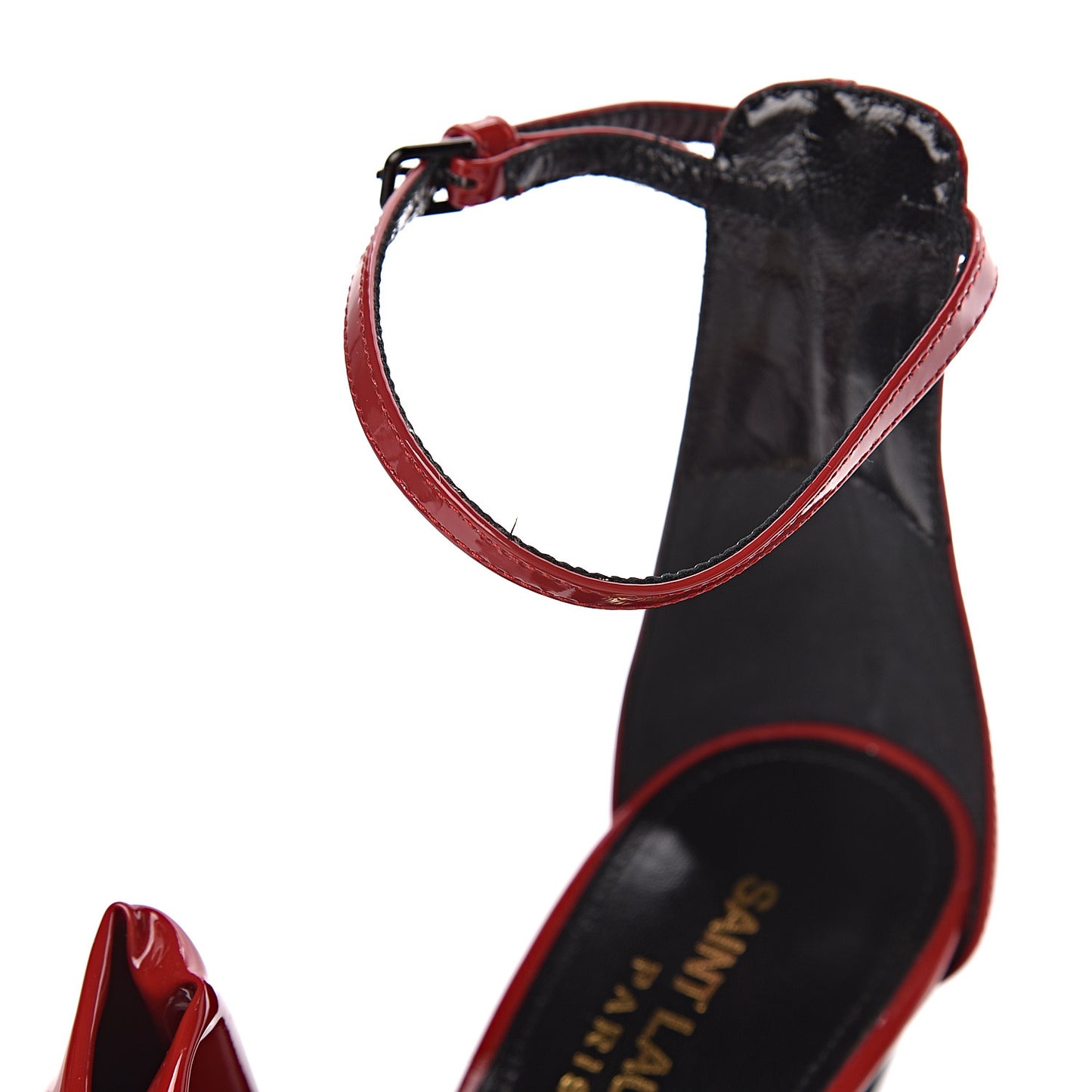 Patent Calfskin Freja 105 Bow Sandals 37 Rouge Eros