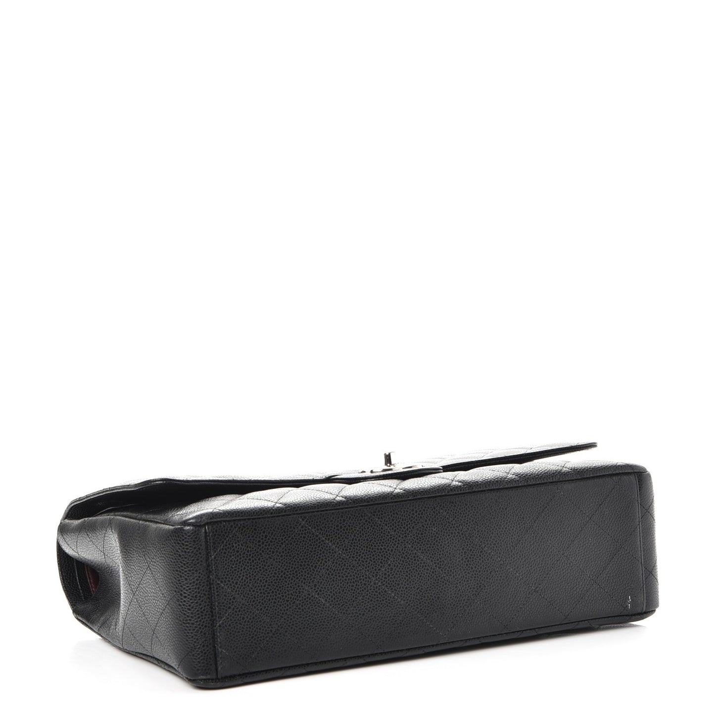 Caviar Quilted Maxi Double Flap Black